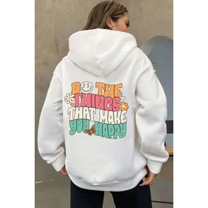 Only Trendwear Unisex Oversize Do The Things That Make You Baskılı Sweatshirt