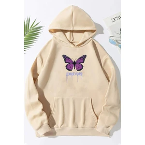 Only Trendwear Unisex Oversize Dream Butterfly Baskılı Sweatshirt