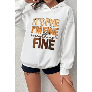 Only Trendwear Unisex Oversize Fine Baskılı Sweatshirt