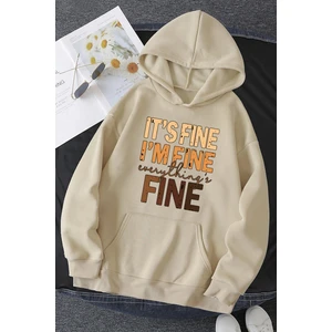 Only Trendwear Unisex Oversize Fine Baskılı Sweatshirt