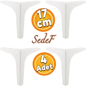 Sedef Lüks Mobilya Kanepe Sehpa Tv Ünitesi Koltuk Ayağı 17 cm Beyaz Ayak 4 Adet