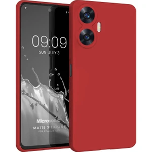 Matte Silicone Realme C55 Kılıf Kırmızı