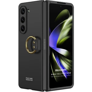 Samsung Galaxy Z Fold 5 Kılıf Ring Fall Platinum Siyah