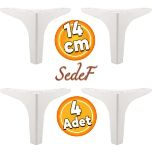 Sedef Lüks Mobilya Kanepe Sehpa Tv Ünitesi Koltuk Ayağı 14 cm Beyaz Ayakları 4 Adet