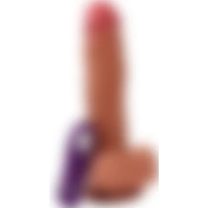 Troya Moda Victor 20 cm Dual Layer Çift Katmanlı Titreşimli Realistik Penis Dildo Vibratör