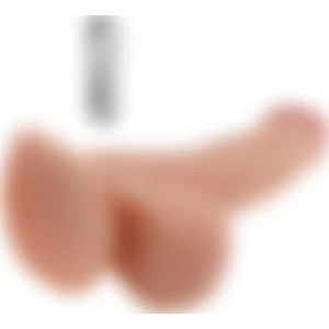 Troya Moda Süper Realistik Titreşimli 23 cm Gerçekçi Vantuzlu Yapay Vibratör Penis
