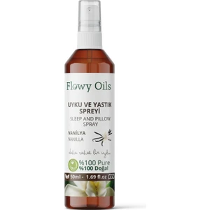 Flowy Oils Vanilya Uyku ve Yastık Spreyi Vanilla Sleep And Pıllow Spray 50 ml