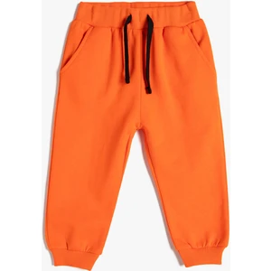 Basic Jogger Eşofman Altı Şardonlu Beli Bağlamalı Pamuklu