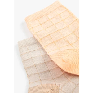 Kareli 2'li Soket Çorap Seti Çok Renkli