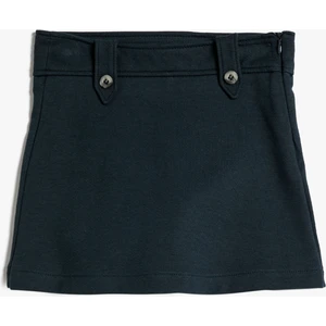 Okul Şort Etek Düğme Detaylı Kruvaze