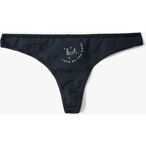 Pamuklu String Külot Slogan Baskılı