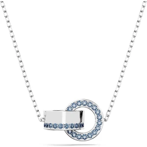 5663504 Swarovski Kolye Hollow Pendant, Interlocking Loop, Blue, Rhodium Plated