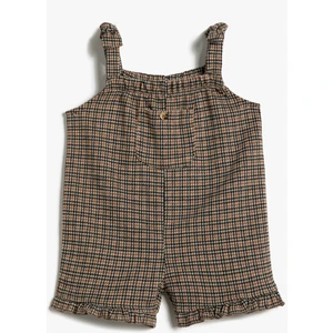 Tulum Şort Askılı Cepli Fırfır Detaylı