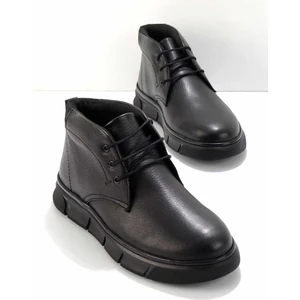 Siyah Floter Leather Erkek Bot & Bootie E02381081740