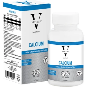 Calcium Kedi ve Köpekler Için Kalsiyum Desteği 75 Tablet