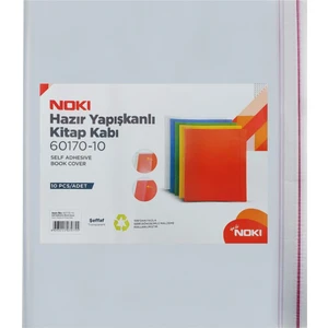 Hazır Yapışkanlı Kitap Kabı 10'lu Şeffaf 60170-10