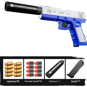 Girlhood And Boyhood Golden Desert Eagle Kabuk Fırlatma Yumuşak Kurşun M1911 Tabanca Glock Çocuk Oyuncak Simülasyonu Kurşun Kapmak (Yurt Dışından)