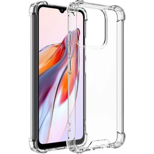 Case 4u Xiaomi Redmi 12C Kılıf Köşe Korumalı Darbe Emici Anti Shock Arka Kapak Şeffaf
