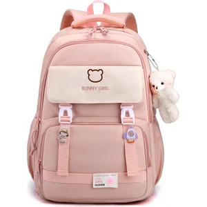 Love Home Okul Çantası Kız Sevimli Öğrenci Yük Azaltıcı Sırt Çantası Tatlı Rahat Büyük Kapasiteli Sırt Çantası (Yurt Dışından)