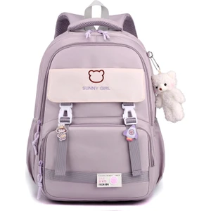 Love Home Okul Çantası Kız Sevimli Öğrenci Yük Azaltıcı Sırt Çantası Tatlı Rahat Büyük Kapasiteli Sırt Çantası (Yurt Dışından)