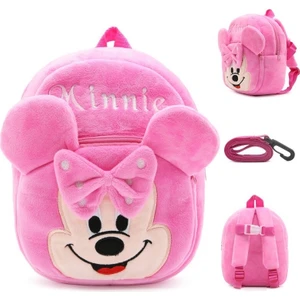 Minnie Mouse Figürlü Çocuk Peluş Sırt Çantası - Kırmızı (Yurt Dışından)