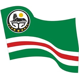 Anahtarlık Sepeti Çeçen Dalgalı Bayrak Etiket 7 x 6 cm