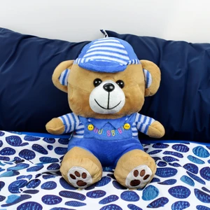 Hugs Baby Mavi Elbiseli Peluş Ayıcık 38CM