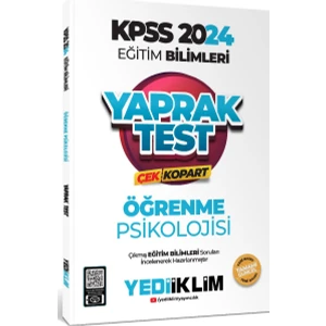 Yediiklim Yayınları 2024 KPSS Eğitim Bilimleri Öğrenme Psikolojisi Çek Kopart Yaprak Test