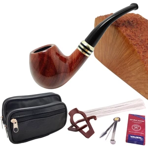 Kahverengi Sandalwood Parlak Ahşap Pipo Seti RC94-TAKIM