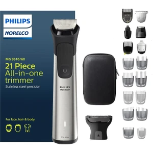 Norelco Multigroom Serisi 9000, 21 Parça Erkek Bakım Seti MG9510/60