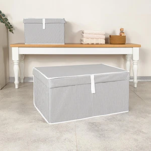 Mar Home Çok Amaçlı Baza Altı Mega Kutu Hurç Çizgili 60X40X30
