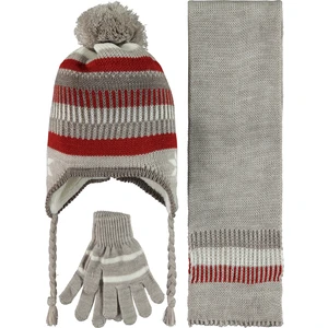 Civil Boys Erkek Çocuk Atkı Bere Eldiven Seti 10 13 Yaş Kiremit