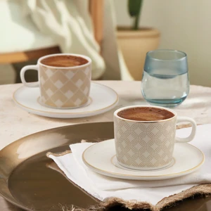 Güral Porselen 4 Parça 2 Kişilik Kahve Takımı 4943