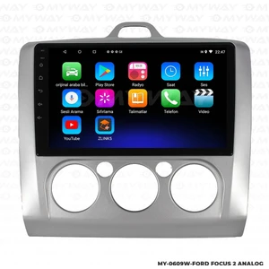 Ford Focus 2 Android 12 Multimedya Carplay 2gb RAM+32GB HDD Navigasyon Ekran