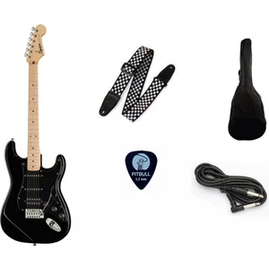 Fender Squier Sonic Stratocaster Hss Black Elektro Gitar Seti