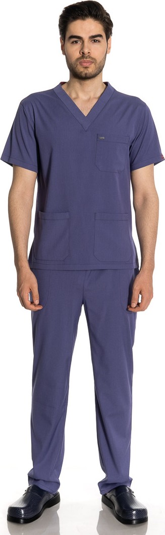 TıpMod Yarasa Kol Likralı Doktor / Hemşire Forması Duman Gri görsel 4