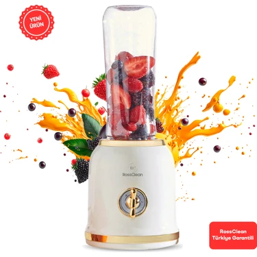 RossClean Fit Life Smoothie Blender Buz Kırma Özelliği - 2 adet Tritan Şişeli (RossClean Türkiye