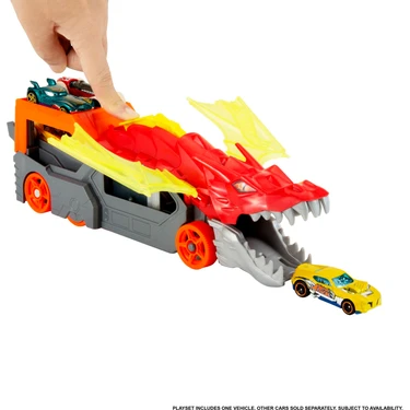 Hot Wheels Fırlatıcı ve Taşıyıcı Ejderha, 3 yaş ve Üzeri