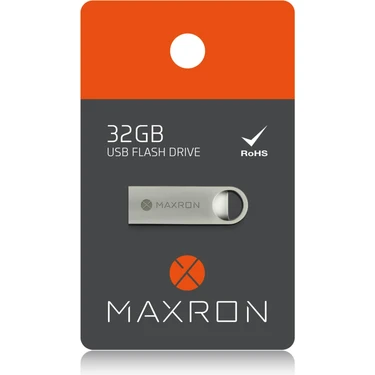 Maxron 32 GB Flash Bellek Metal Gövde Ömür Boyu Garantili Güvenli USB Bellek Data