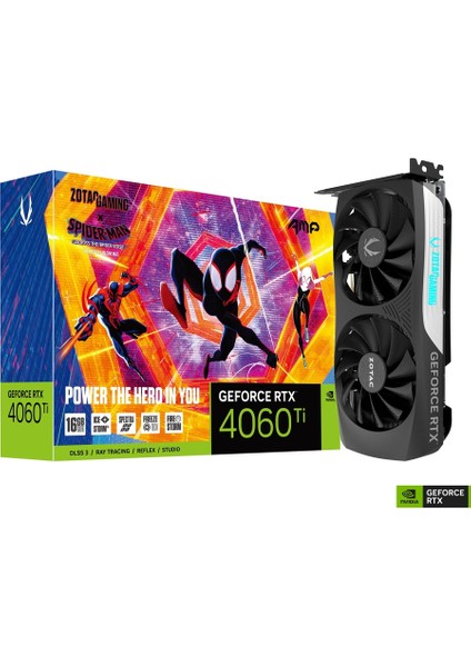 RTX4060 Ti Amp Spıderman Nvidia 16GB GDDR6 128Bit Ekran Kartı ZT-D40620F-10SMP