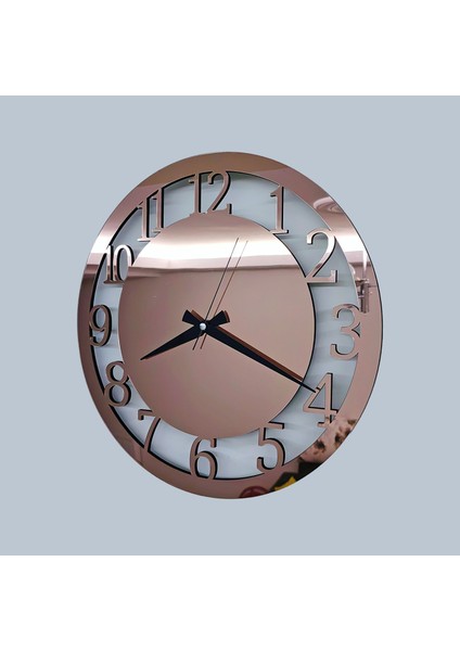Dekoratif Rosegold Aynalı Duvar Saati modelleri
