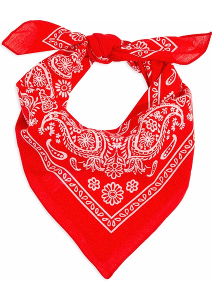 Kadın Baskılı Kırmızı Bandana 1911810-82580