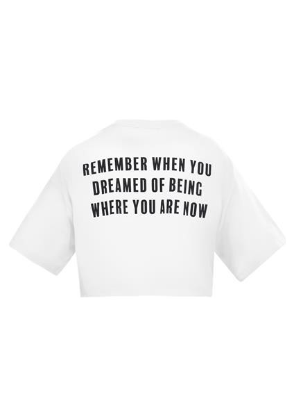 Beyaz Weeknd Crop T-Shirt modelleri