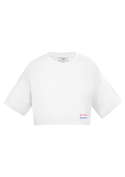 Beyaz Weeknd Crop T-Shirt