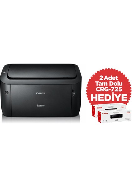 LBP6030B + (2) Toner Bundle Mono Laser Yazıcı A4 8mb Ram 18 Ppm S/b USB 2.0