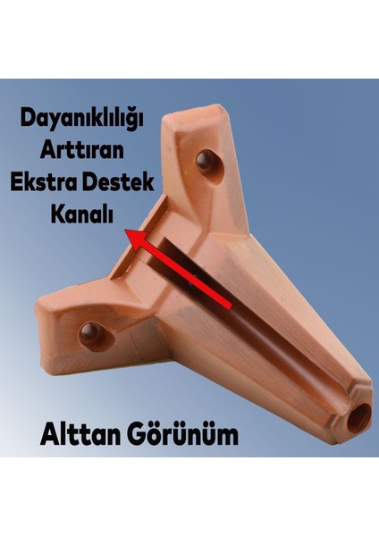 Sedir Lüks Mobilya Kanepe Sehpa Tv Ünitesi Koltuk Ayağı 12 cm Ahşap Desenli Baza Ayakları 4 Adet
