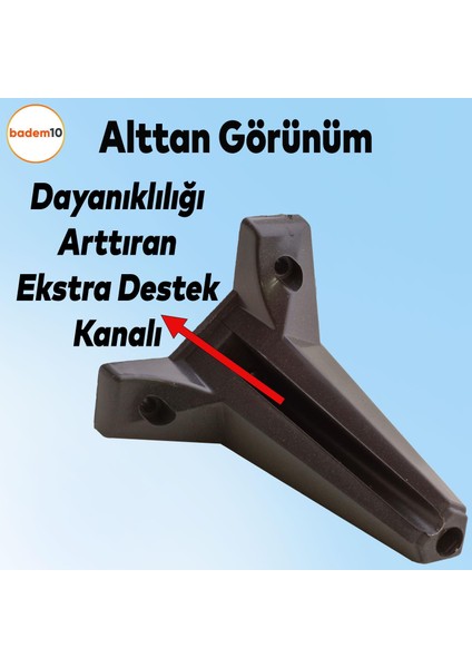 Sedir Lüks Mobilya Kanepe Sehpa Tv Ünitesi Koltuk Ayağı 12 cm Siyah Ayakları 4 Adet