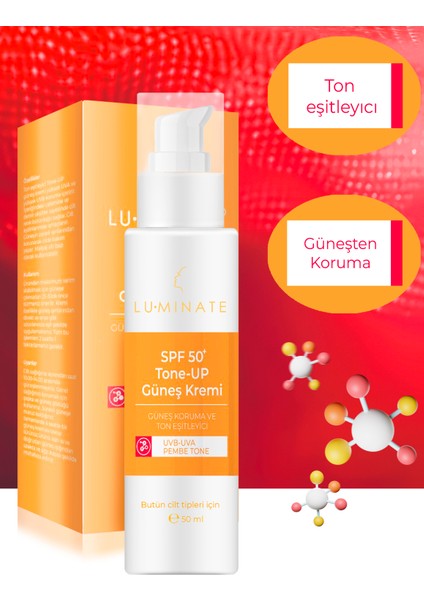 Güneş Kremi Spf 50+ Pembe Yüz Güneş Kremi Pink Touch Ton Eşitleyici Yüksek Koruma Uva