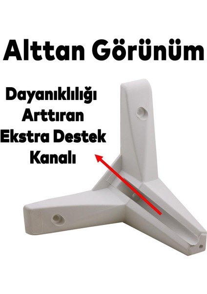 Sedir Lüks Mobilya Kanepe Sehpa Tv Ünitesi Koltuk Ayağı 12 cm Beyaz Baza Ayak 4 Adet fiyatları