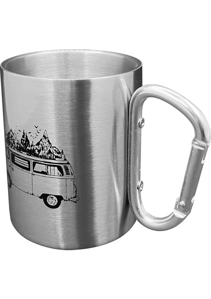 Karabina Saplı Çelik Kupa Bardak Gri OUT-1850 modelleri